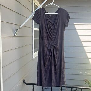 Athleta ruched dress grey
